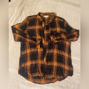 Orange and Black Flannel